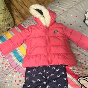 Carters jacket and bibs! Size 18 months, never been worn but no tags.